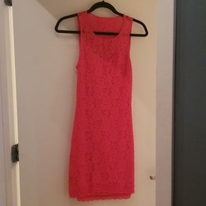 Lace dress with open back